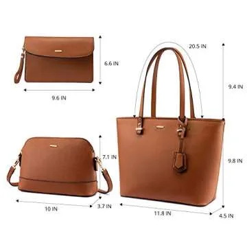LOVEVOOK Purses for Women Fashion Handbag Set Tote Bags Shoulder Bag Top Handle Satchel Bags