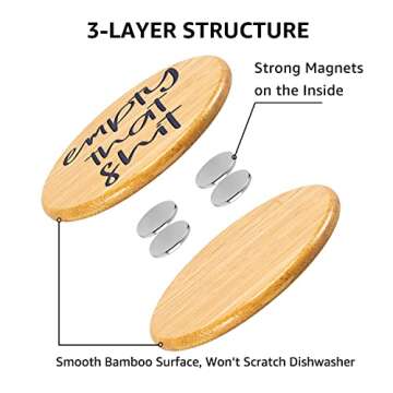 LEADO Dishwasher Magnet Clean Dirty Sign for Kitchen