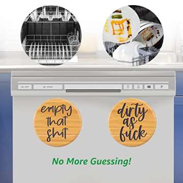 LEADO Dishwasher Magnet Clean Dirty Sign for Kitchen