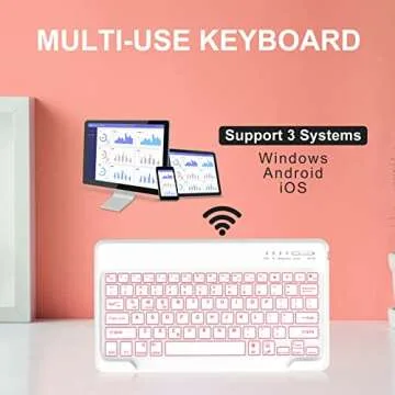 Keyboard Case for iPad Pro 12.9 inch 6th/5th/4th/3rd Gen & iPad Air 13 inch (M2) 2024, 7 Color Backlit & Magnetic Detachable Wireless Keyboard, Smart Flip Cover with Pencil Holder, Auto Sleep/Wake