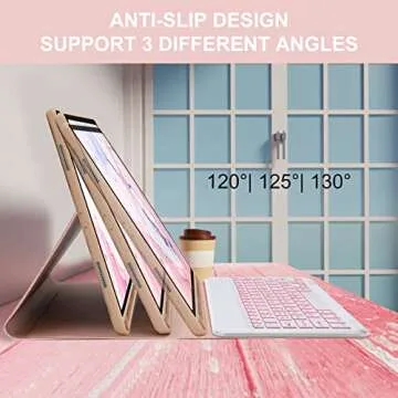 Keyboard Case for iPad Pro 12.9 inch 6th/5th/4th/3rd Gen & iPad Air 13 inch (M2) 2024, 7 Color Backlit & Magnetic Detachable Wireless Keyboard, Smart Flip Cover with Pencil Holder, Auto Sleep/Wake