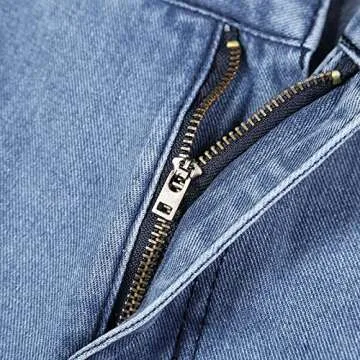 Women's Y2K Fashion Baggy Jeans Straight High Waist Wide Leg Loose Fit Boyfriend Denim Jeans Blue