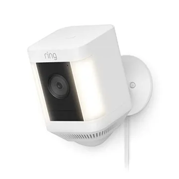 Ring Spotlight Cam Plus, Plug-in | Two-Way Talk, Color Night Vision, and Security Siren (2022 releas...