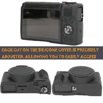 AEXUTDA Case for Canon Powershot G7X Mark III Digital Camera, G7X Mark iii Camera Silicone Case, Ant...