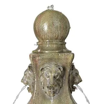 Tuscan Garden Pedestal Outdoor Floor Water Fountain