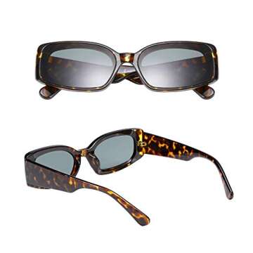 FEISEDY Retro Rectangle Sunglasses for Stylish Protection