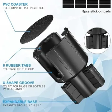 Adjustable NARUNDREN Car Cup Holder Expander Adapter