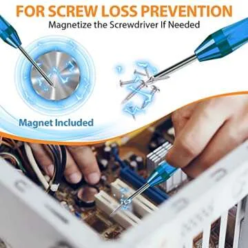 6PC Magnetic Small Screwdriver Set - Flathead and Phillips Micro Head Mini Screwdriver Set Precision CRV Eyeglasses Watches Electronics Computer Repair Kit Cool Gadgets Tool Gifts for Men