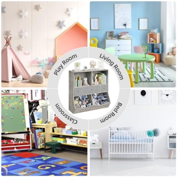 Quality Kids Bookshelf and Toy Organizer for Safety