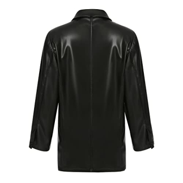Women Leather Jacket Oversized Lapel Fashion Blazer