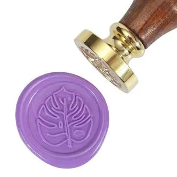 Monstera Leaf Wax Seal Stamp, Yoption Vintage Seal Wax Stamp for Embellishment of Cards Envelopes, I...