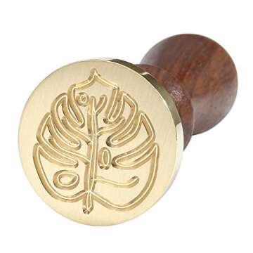 Monstera Leaf Wax Seal Stamp, Yoption Vintage Seal Wax Stamp for Embellishment of Cards Envelopes, Invitations, Wine Packages, Gift Wrapping (Monstera Leaf)