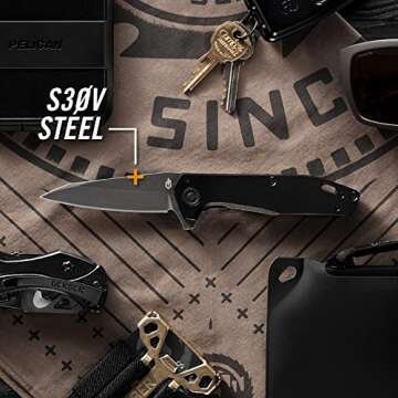 Gerber Gear Fastball - Slim, Lightweight Folding Knife with Lock Release - Pocket Knife with 3-Position Clip - EDC Gear - 3", Black