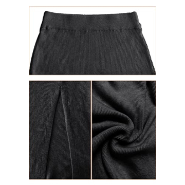 HERBATOMIA Midi Black Skirt for Elegant Versatility in Style