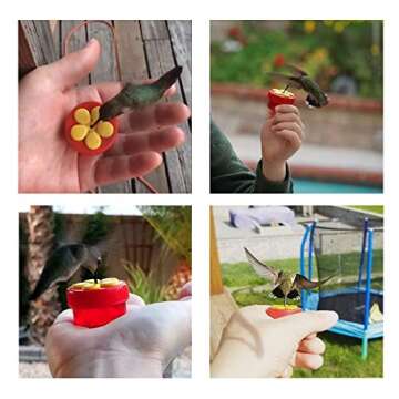 AROMA TREES Handheld Hummingbird Feeders Original Design with Perch—Pack of 5