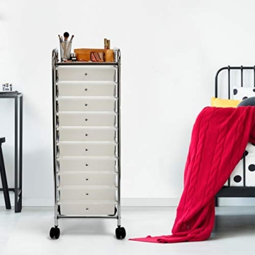 Seville Classics 10-Drawer Rolling Storage Cart - Organize Your Space