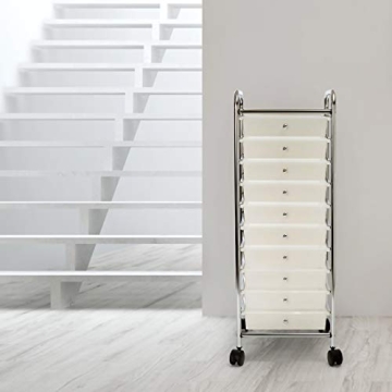 Seville Classics 10-Drawer Rolling Storage Cart - Organize Your Space
