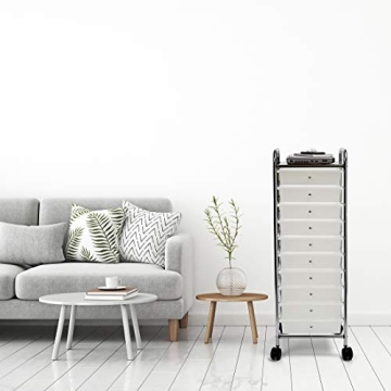 Seville Classics 10-Drawer Rolling Storage Cart - Organize Your Space