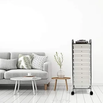 Seville Classics 10-Drawer Rolling Storage Cart - Organize Your Space