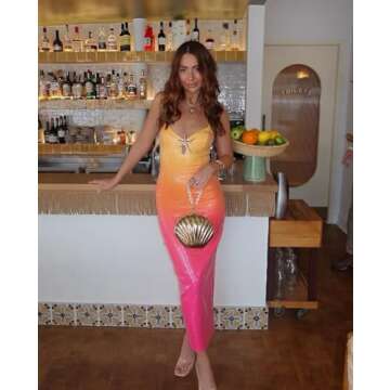 Stunning XIUMAO Yellow Sequin Prom Dress 2025