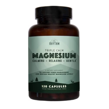 Natural Rhythm Triple Calm Magnesium 150 mg - 120 Capsules – Magnesium Complex Supplement for Slee...