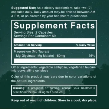 Natural Rhythm Triple Calm Magnesium – 120 Capsules for Sleep