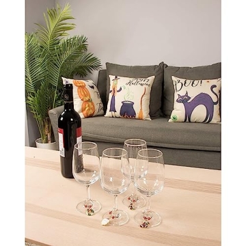 Juvale Festive Wine Glass Charms for Holiday Fun