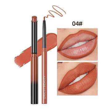 ELSOGO Lip Liner and Lipstick Set, Lip Liners, Matte Lip Liner Pen and Velvet Lipstick Set, Waterpro...