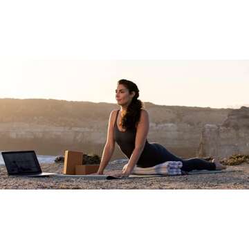 Everyday Yoga High Density Cork Wood Yoga Blocks - Improve Strength, Flexibility with Soft Brick Workout Handstand, Enhance Your Yoga Practice - Natural