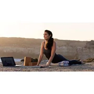 Everyday Yoga High Density Cork Wood Yoga Blocks - Improve Strength, Flexibility with Soft Brick Workout Handstand, Enhance Your Yoga Practice - Natural