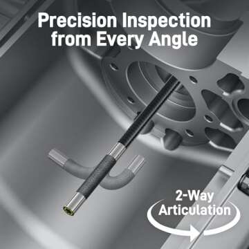 Teslong Two-Way Articulating Borescope with Light - 5FT Flexibility for Precise Inspections