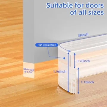 Under Door Draft Stopper for Cold Air and Noise Block