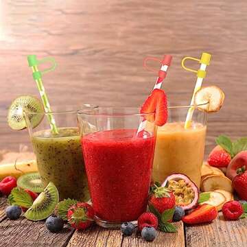 VMINI 12Pcs Colorful Silicone Straw Covers for Stanley Cups