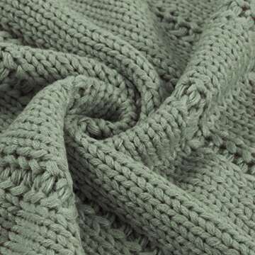 EVERGRACE Cozy Solid Knit Throw Blanket for Home Comfort