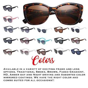 PolarSpex Stylish Cat Eye Sunglasses for Women