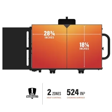 Blackstone Flat Top Gas Grill Griddle 2 Burner Propane Fuelled Rear Grease Management System, 1517, Outdoor Griddle Station for Camping, 28 inch