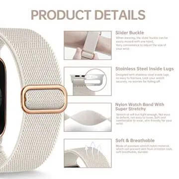 Stretchy Nylon Solo Loop Band for All Apple Watch Models