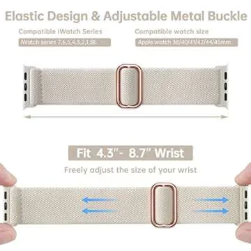 Stretchy Nylon Solo Loop Band for All Apple Watch Models