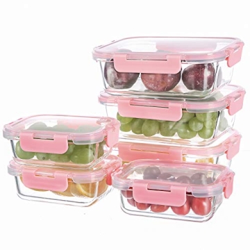 C CREST 10Pack Glass Meal Prep Containers with Lids