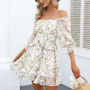 Stylish Floral Ruffle Sundress for Summer Occasions