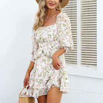 Stylish Floral Ruffle Sundress for Summer Occasions