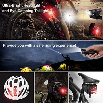 Ascher USB Rechargeable Bike Light Set - Perfect for Safety and Comfort