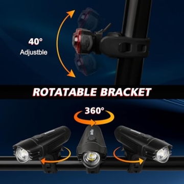Ascher USB Rechargeable Bike Light Set - Perfect for Safety and Comfort