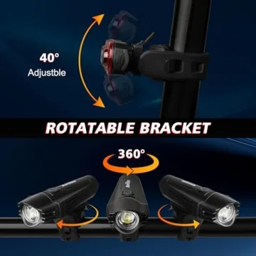 Ascher USB Rechargeable Bike Light Set - Perfect for Safety and Comfort