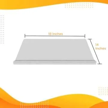 Transparent Acrylic Cutting Board with Kitchen Counter Lip - 18"x 14" - Clear & Non Slip Chopping Board - Countertop Protector for Chopping Food