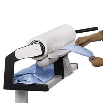 Reliable 100SR Rotary Steam Press - Verve Steam Press With Foot Pedal Control, 3 Steam Settings, Variable Speed, Dual-End Feed for Ironing Long Sheets, 1800W Heating Element, Safety Release Lever