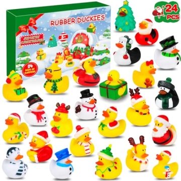 Advent Calendar 2024: 24 Fun Christmas Duckies Bath Toys