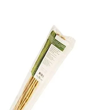 GROW!T Hydrofarm HGBB4 4' Natural Bamboo Stake, Pack of 25, Tan