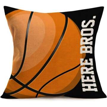 Basketball Pillowcase Set of 4 - Cotton Linen 18x18
