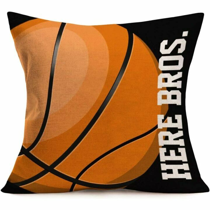 Basketball Pillowcase Set of 4 - Cotton Linen 18x18